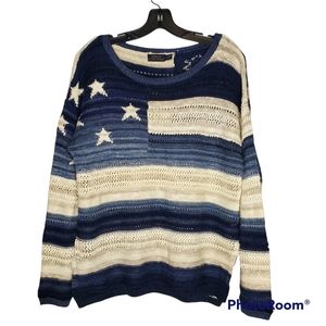 Polo by Ralph Lauren Blue and Cream Sweater